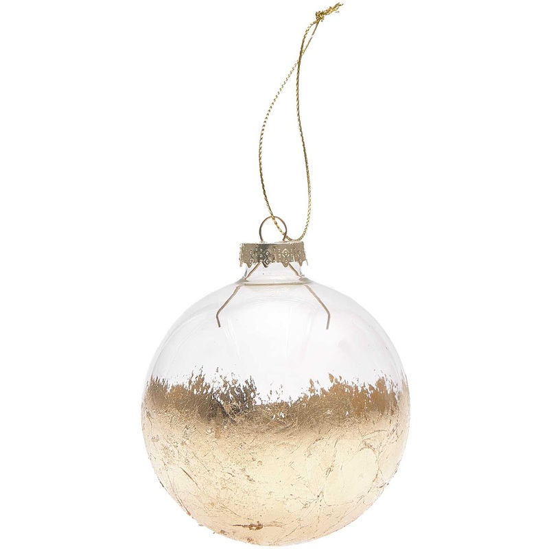 Gold leaf optic glass ball 8cm