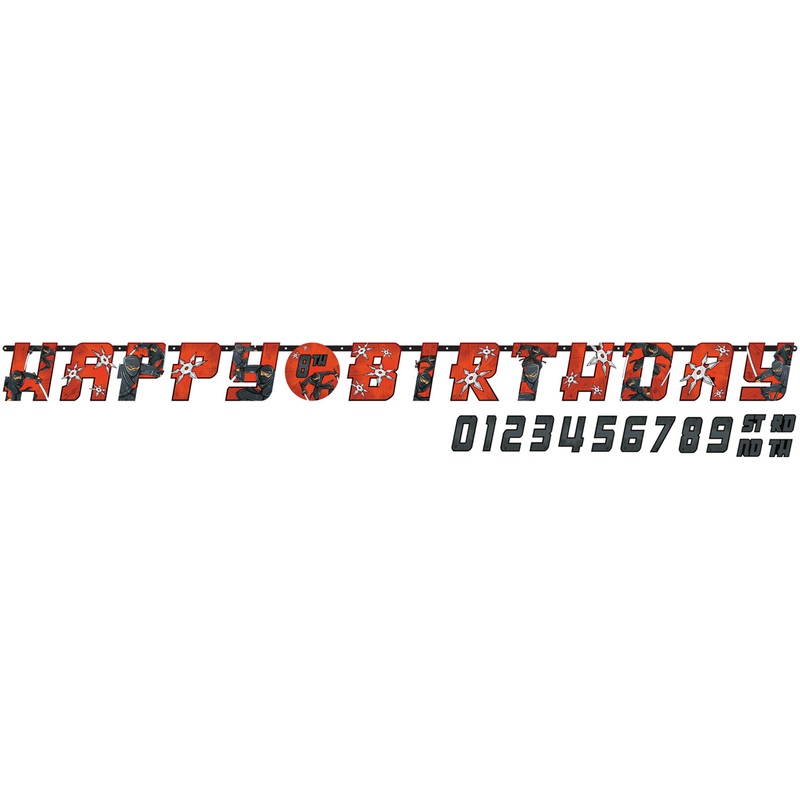 Ninja Happy Birthday garland 302cm