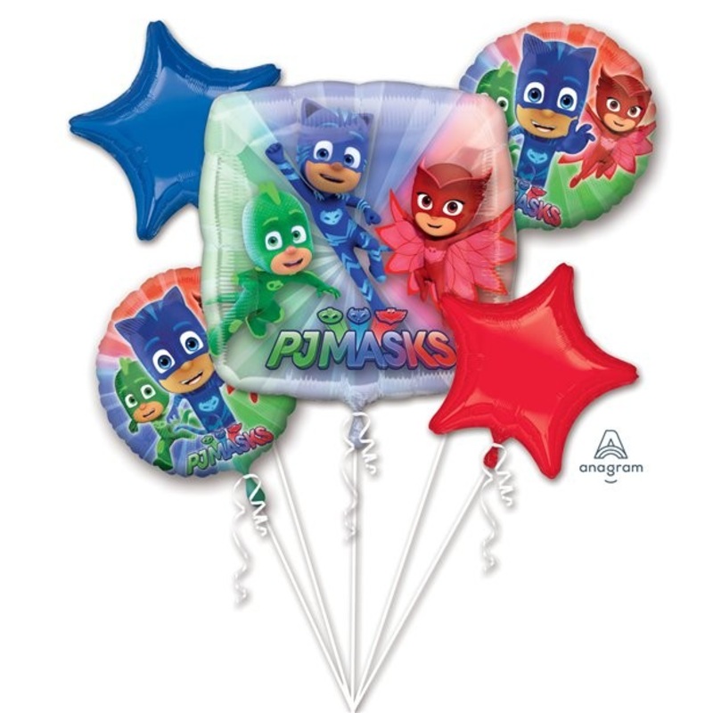 PJ Masks foil balloon bouquet, 5 pieces