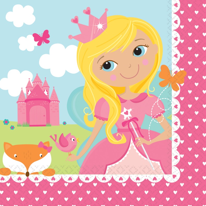 Set of 16 enchanting Princess Dafne napkins