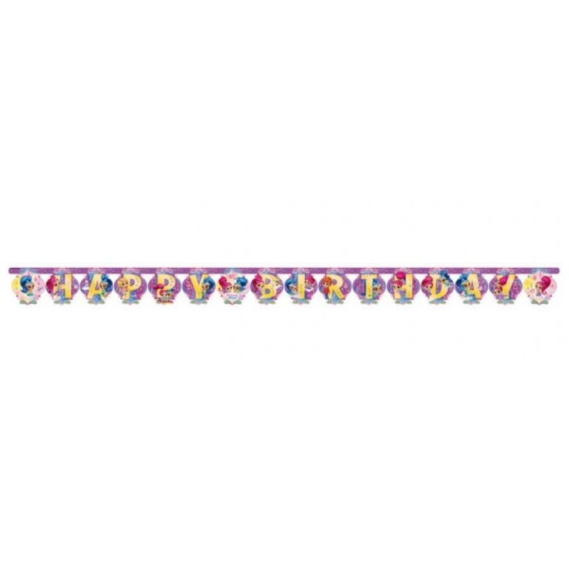 Shimmer & Shine Happy Birthday garland 180cm