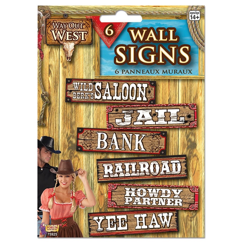 Wild west murals door hanger