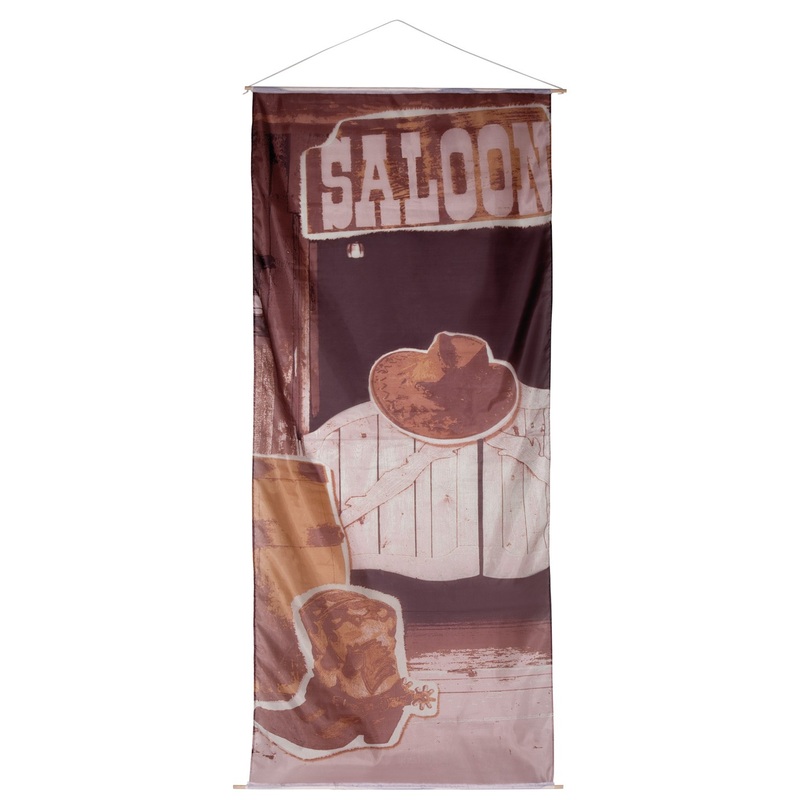 Wild West Saloon Banner 100x240cm