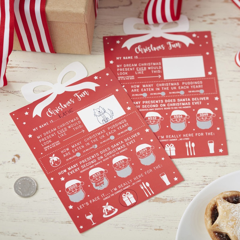 10 Christmas scratch cards