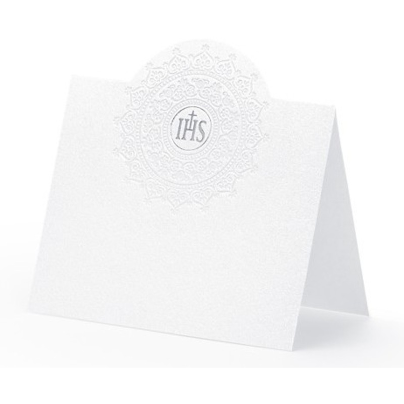10 place cards communion IHS