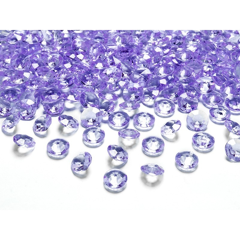 100 scattered diamonds lavender 1.2cm