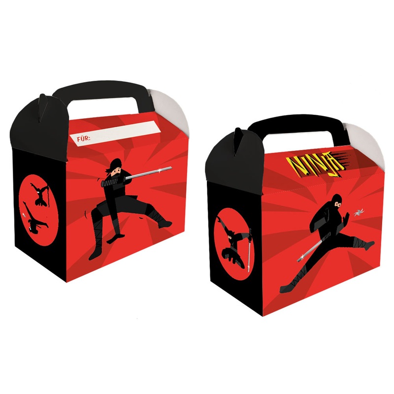 6 ninja party gift boxes