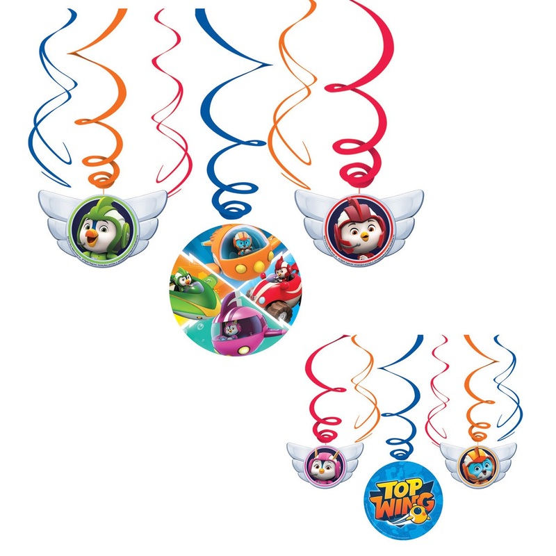 6 Top Wing Heroes decorative spirals 61cm