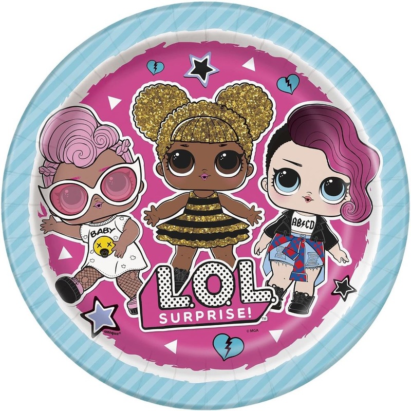 8 LOL Surprise paper plates 18cm