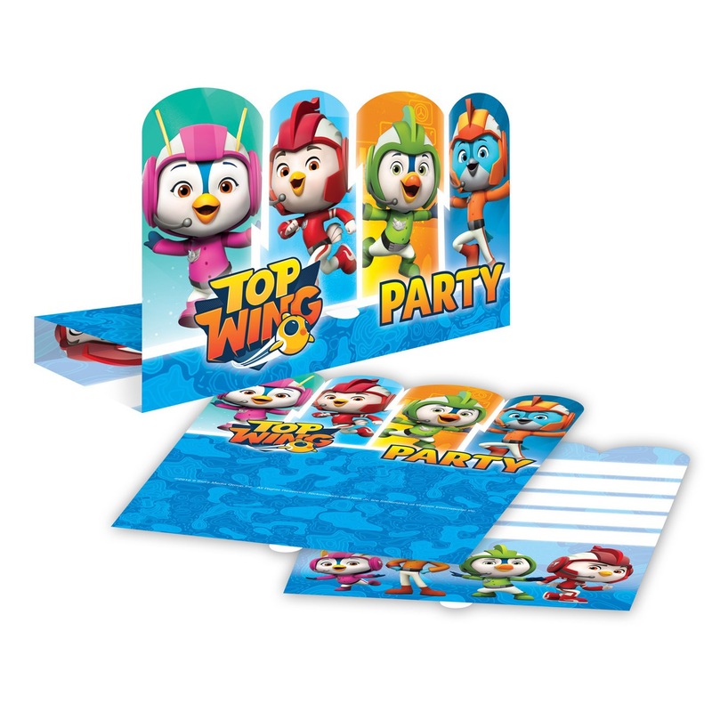8 Top Wing Heroes Invitation Cards