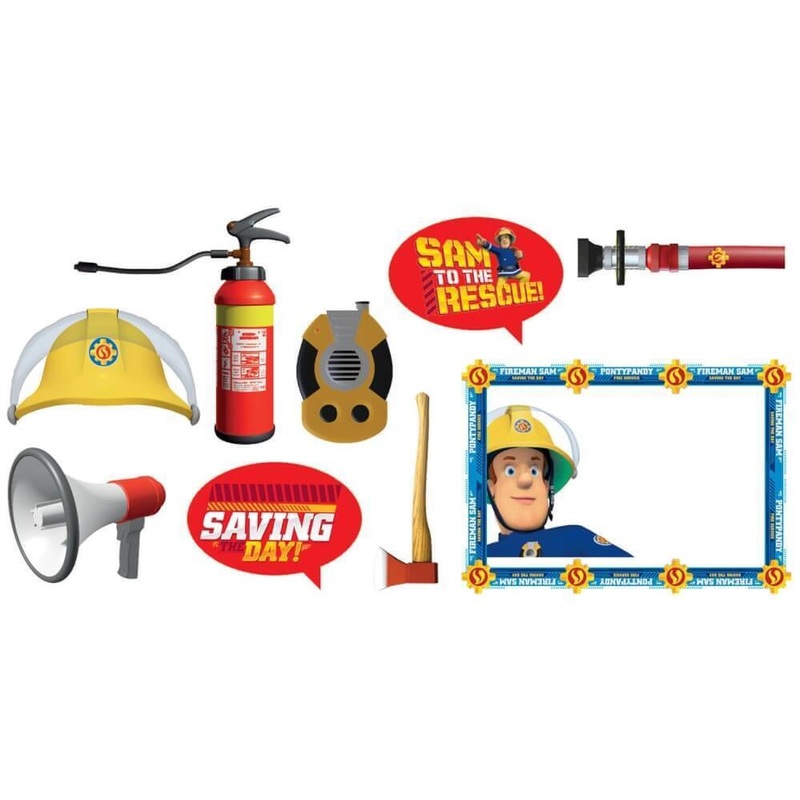 9 Fireman Sam SOS Photo Props