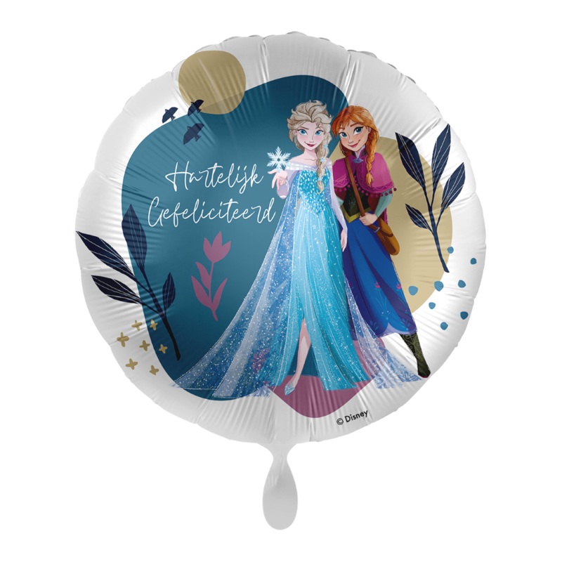 Anna and Elsa birthday greetings balloon -DUT