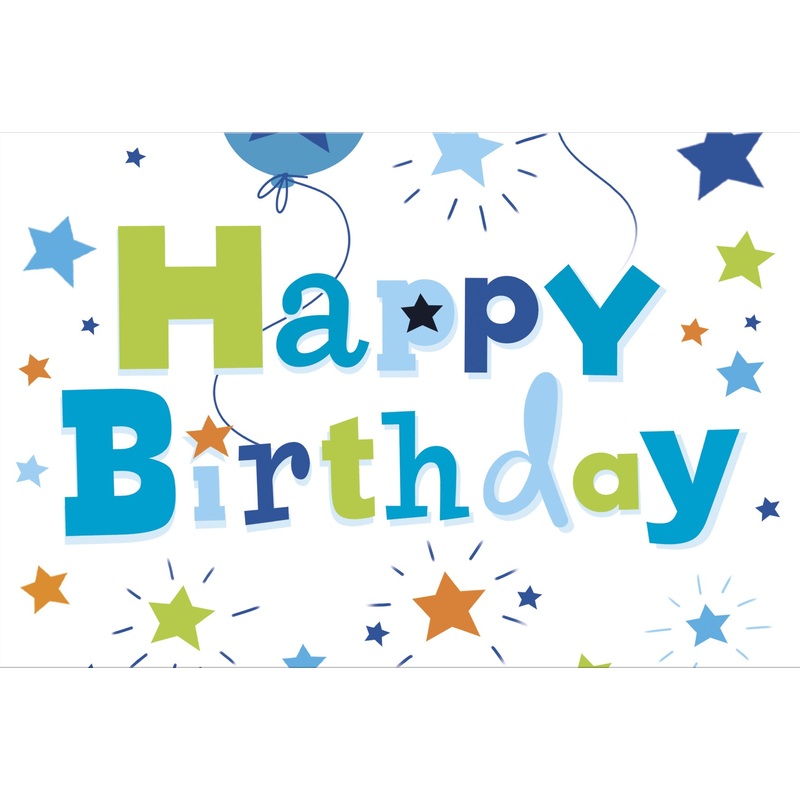 Birthday Explosion tablecloth 1.8 x 1.2m