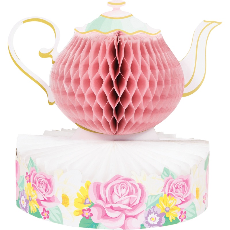 Floral tea party table decoration 23 x 30.5cm