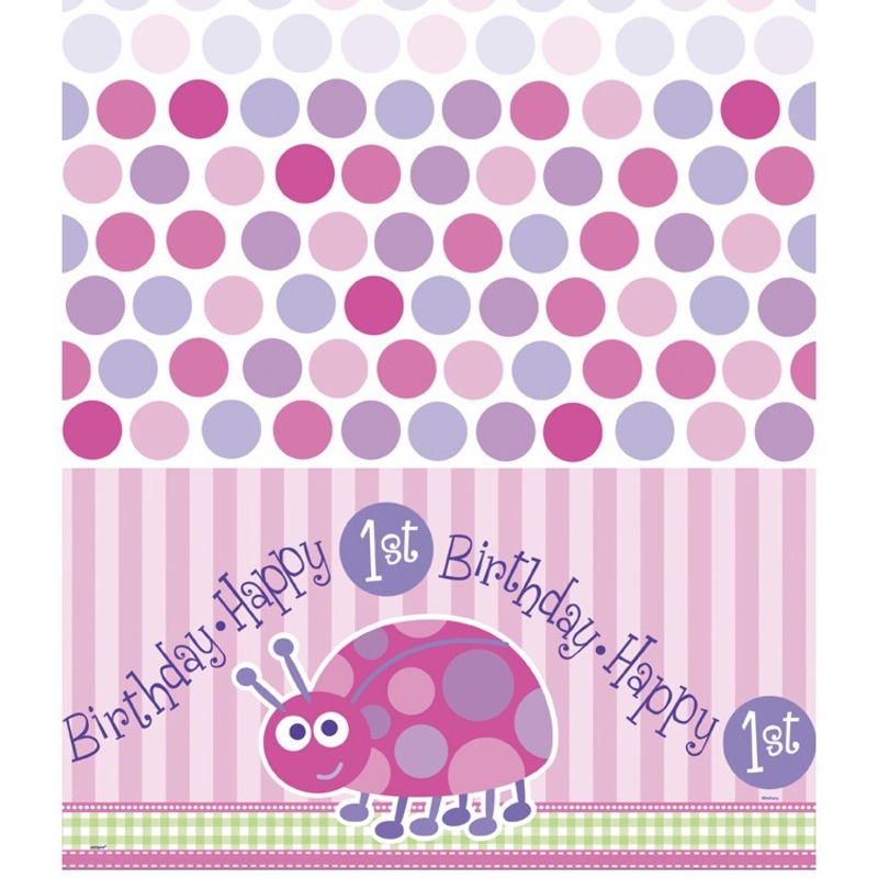 Ladybug Melodys birthday party tablecloth 137 x 213cm