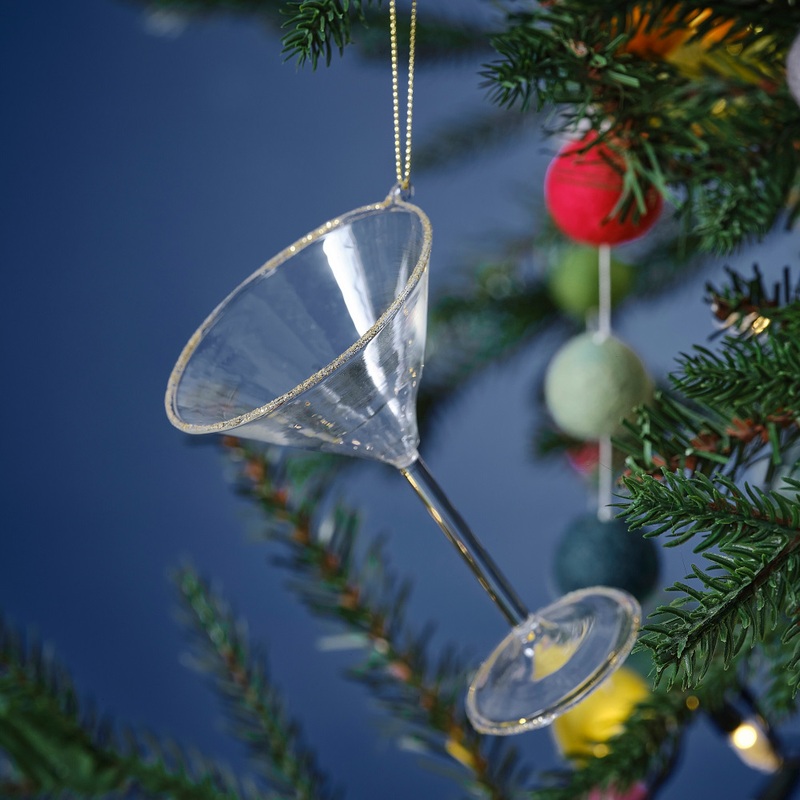 Martini glass tree hanging