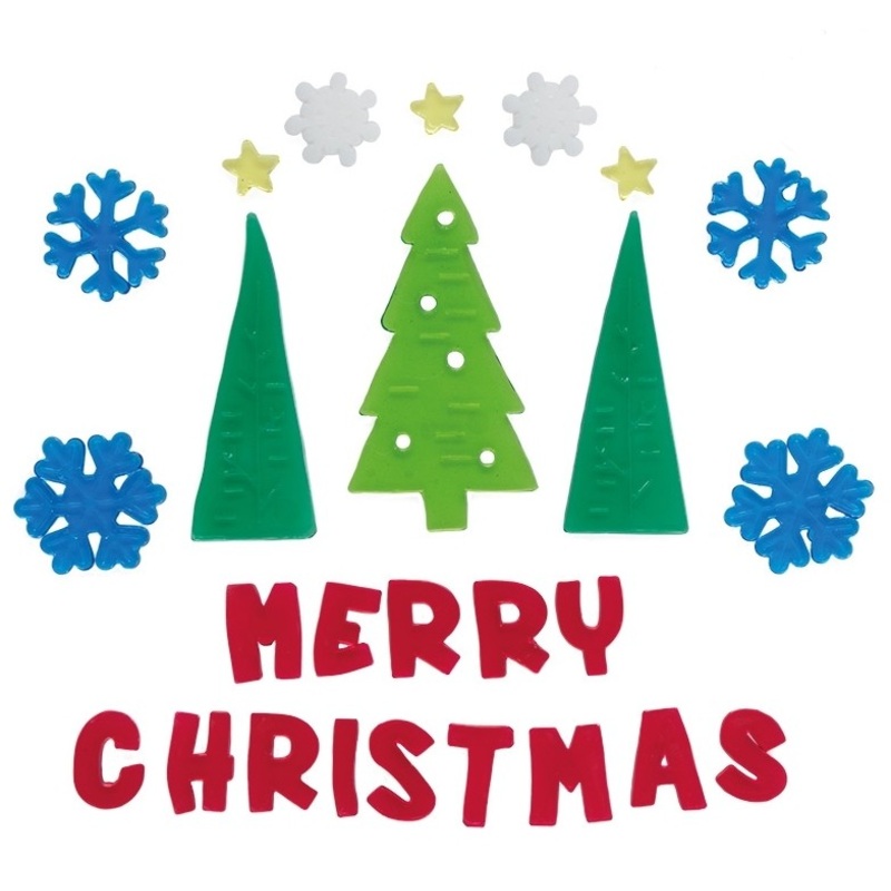Merry Christmas gel sticker 30 x 25cm