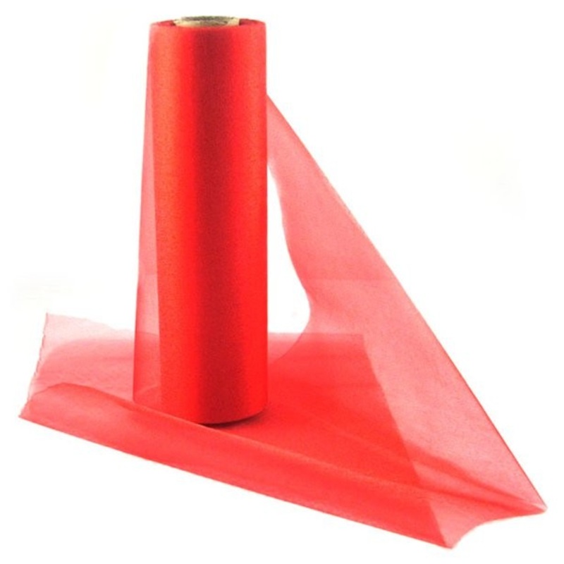 Red organza 25m