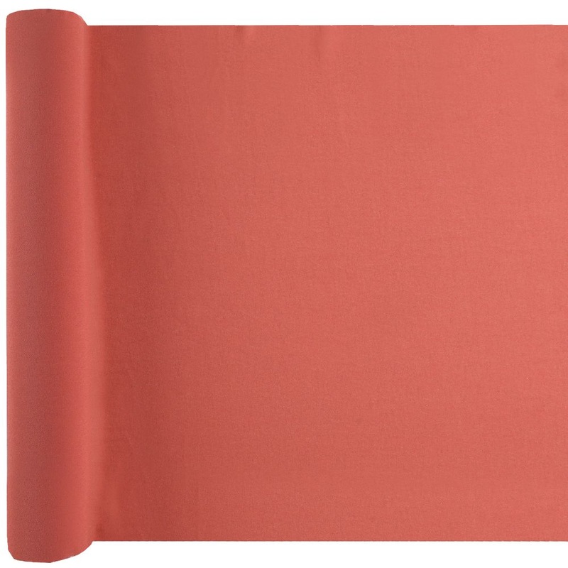 Table runner Crepe Terracotta 35cm x 3m