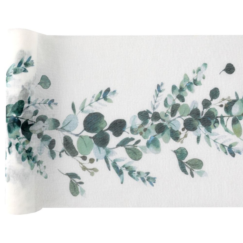 Table runner Eucalyptus Love 3m
