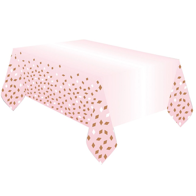 Tablecloth tinsel rose gold 1.8mx 1.2m