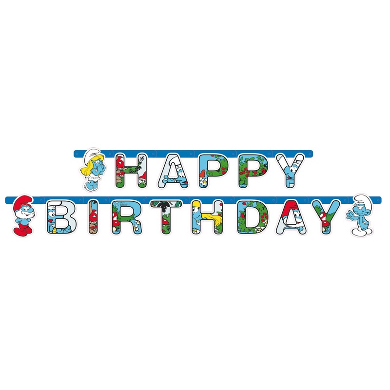 The Smurfs Birthday Garland