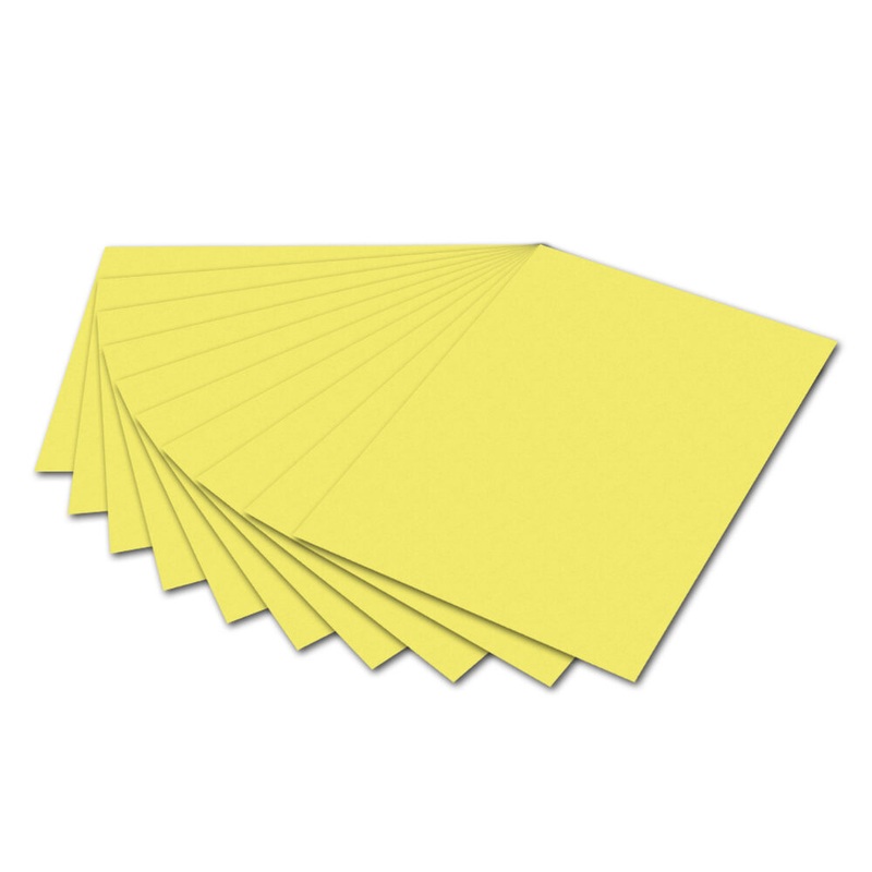 Tonzeichenpapier 130g/m zitronengelb DIN A4 100 Blatt