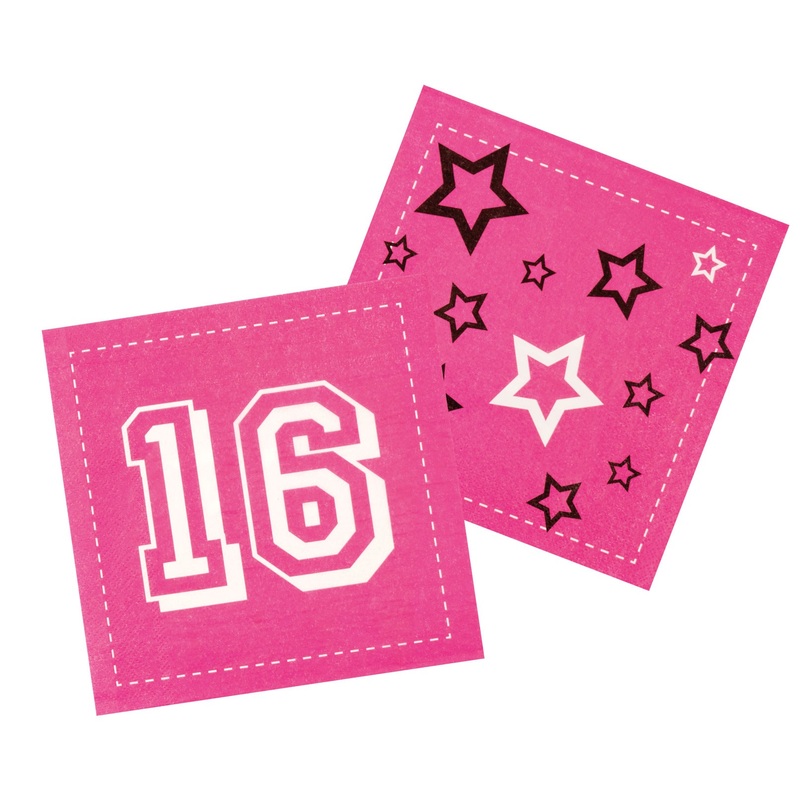 12 napkins Sweet 16