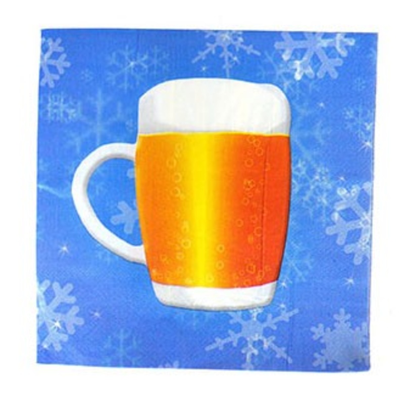 16 apres ski beer mug napkins