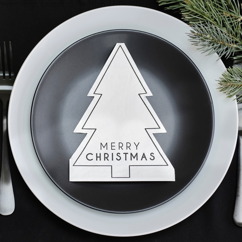 16 Eco Christmas Tree Napkins
