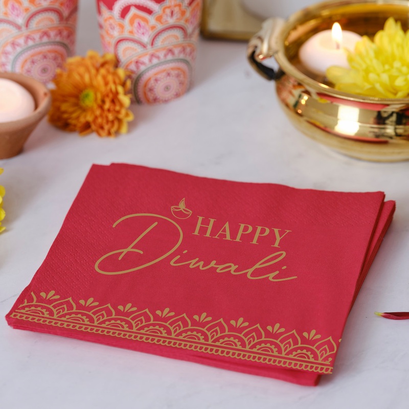 16 Eco Happy Diwali Napkins