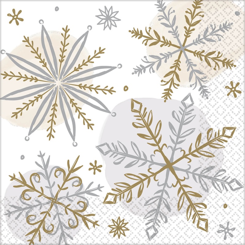 16 Let it snow napkins 25cm