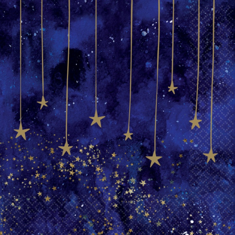 16 Midnight Star napkins 33cm
