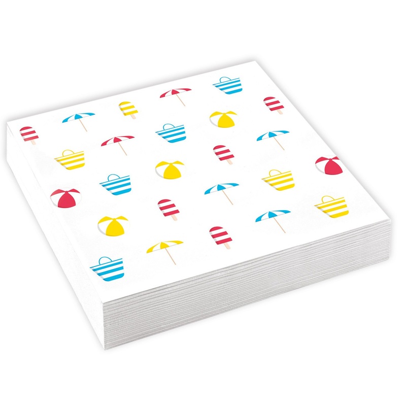 20 beach vacation napkins 25cm