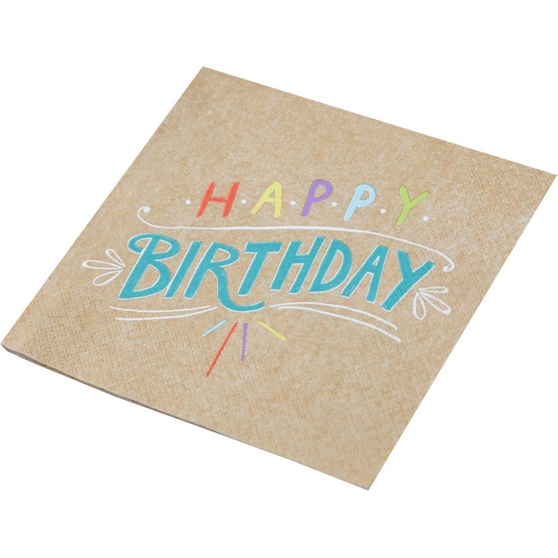 20 Birthday Fever napkins 33cm
