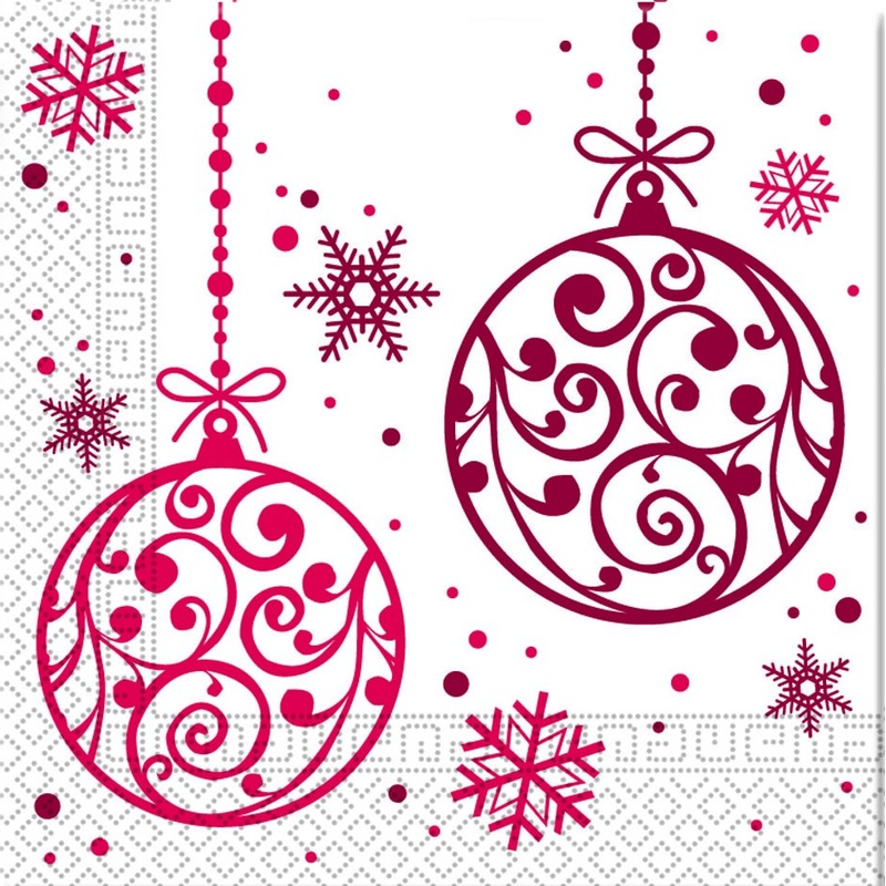 20 Christmas miracle napkins 33cm