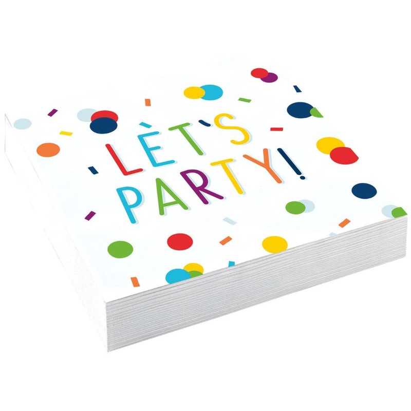 20 confetti party napkins 25cm