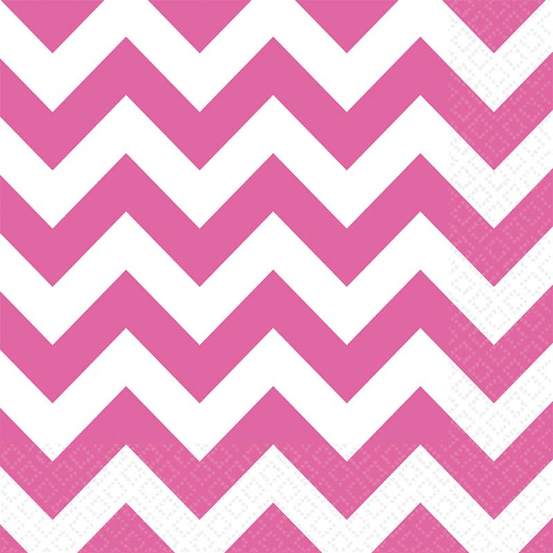 20 cute pink serrated napkins