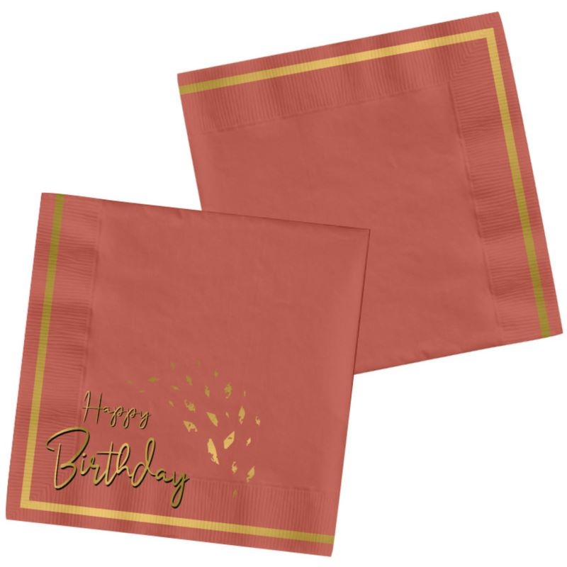 20 Golden Dusk napkins 33cm