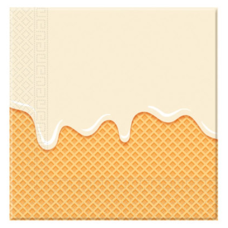 20 ice cream napkins 33cm