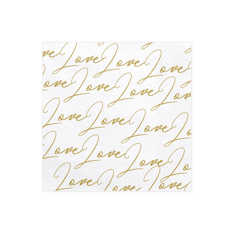 20 Liebesglck napkins gold 33cm