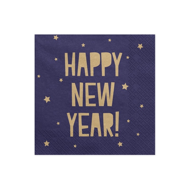 20 New Year party night napkins 33cm