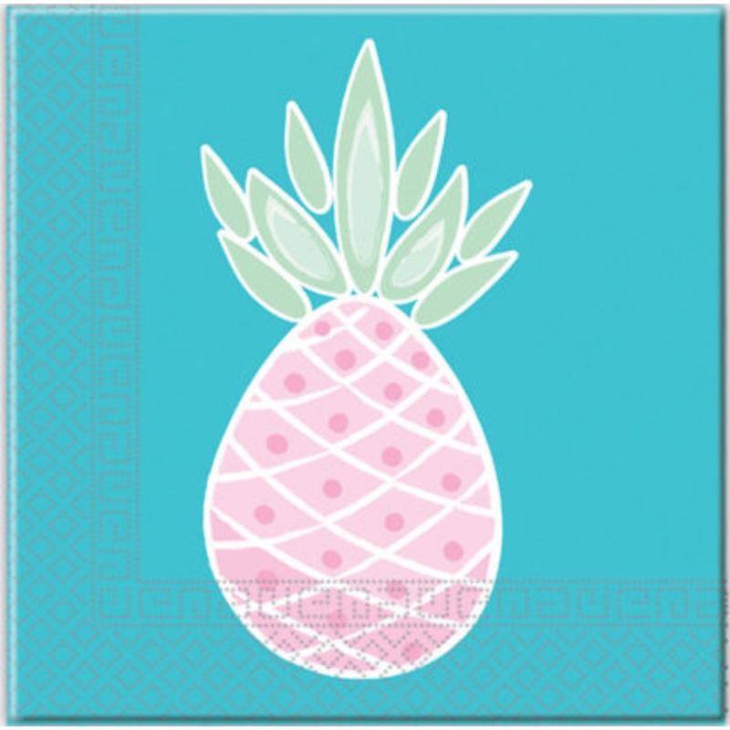 20 pineapple instant napkins 33cm