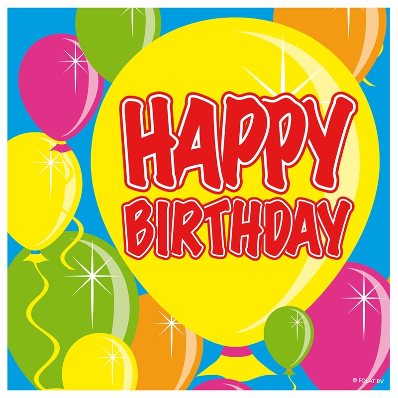 20 Spectacular Happy Birthday napkins 25cm