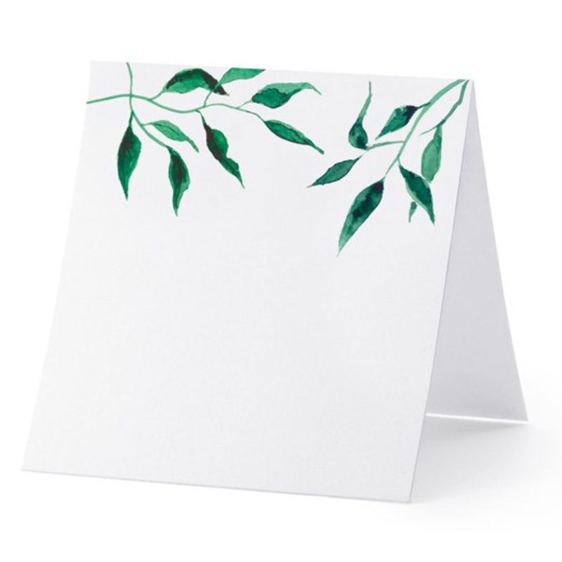 25 watercolor leaves place cards 7 x 7.5cm