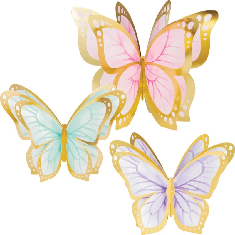 3 Fly Butterfly table displays