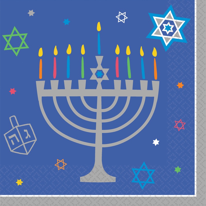 36 Happy Hanukkah napkins 25cm