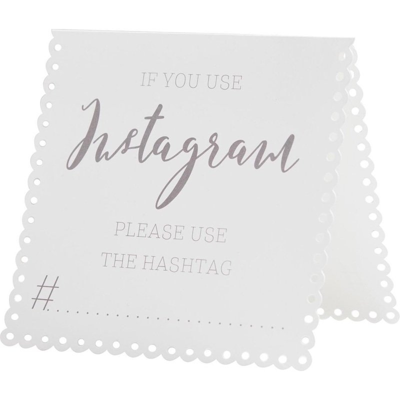 5 fairytale wedding Instagram place cards