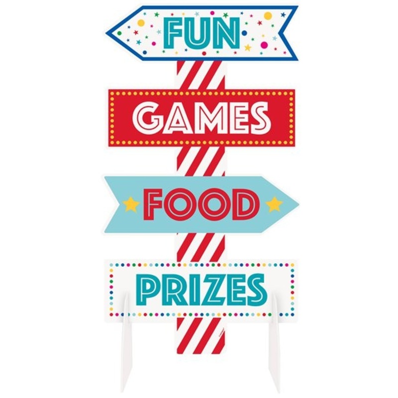 Carnival circus table decoration cardboard display 23 x 46cm