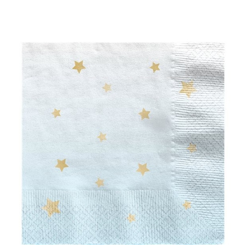 Star paper napkins blue 33cm